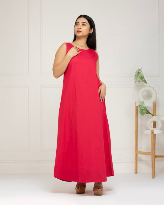 Fuchsia Glow Maxi Dress For Women
