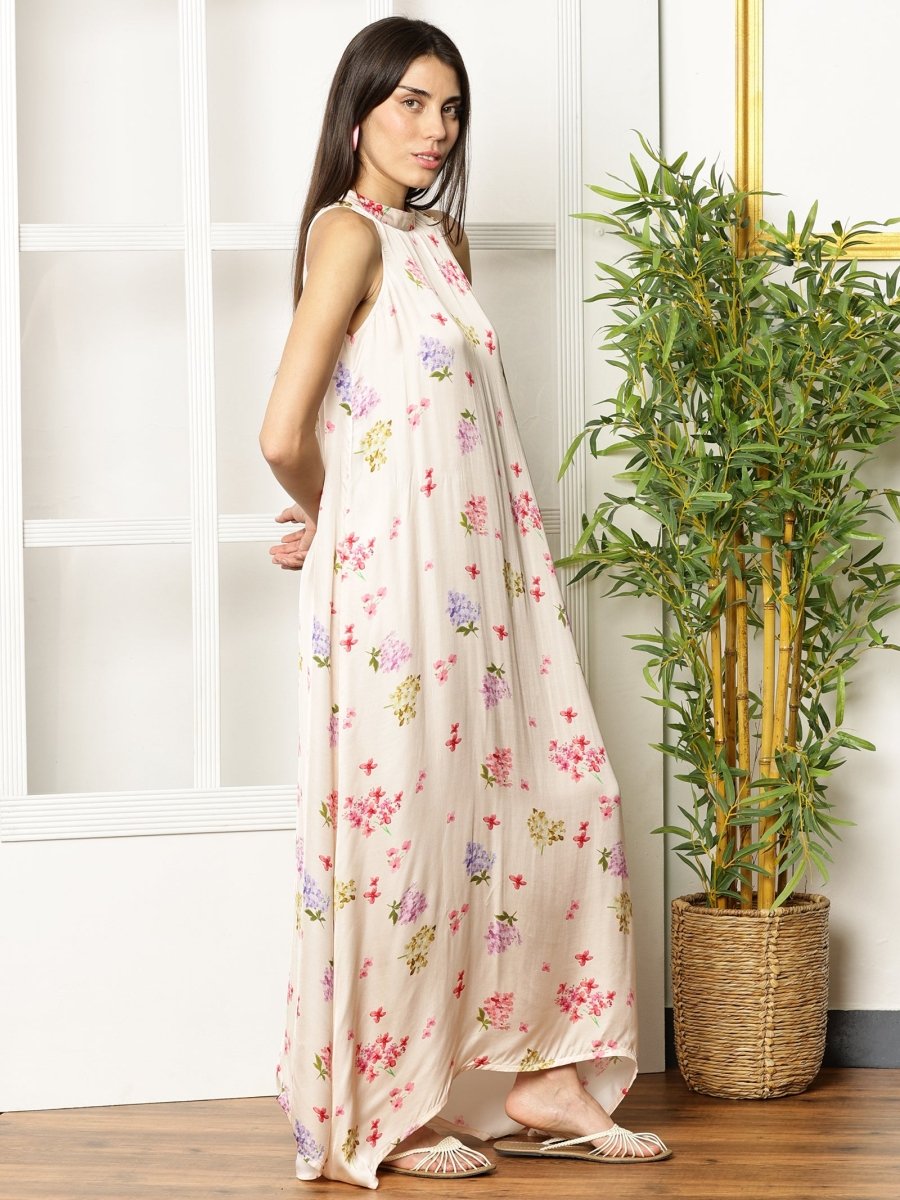 Halter neck Satin Dress For Women