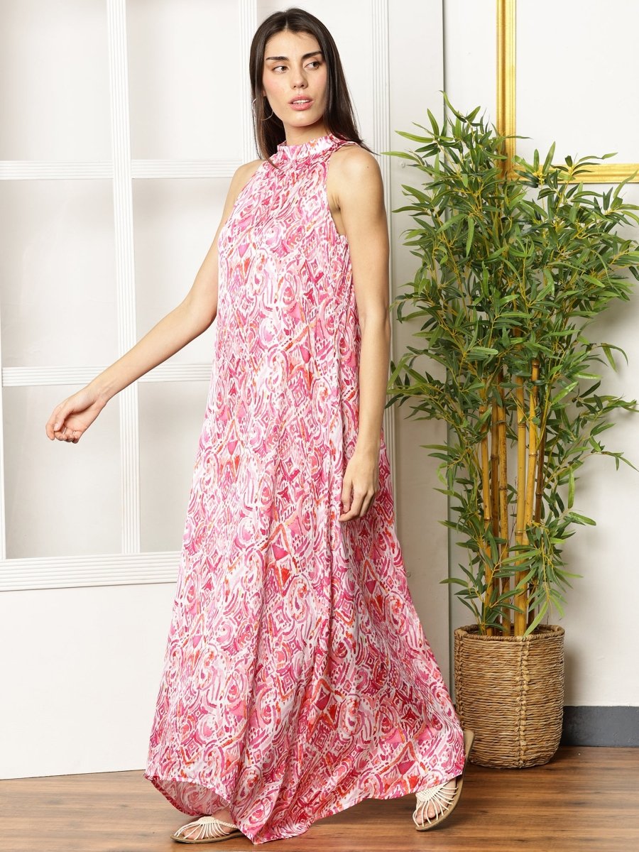 Halter Neck Satin dress For Women