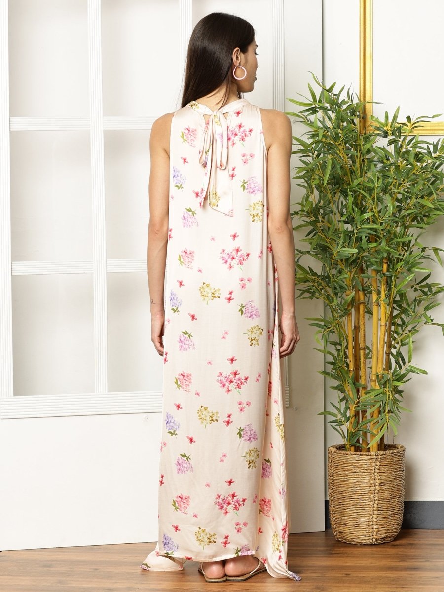 Halter neck Satin Dress For Women
