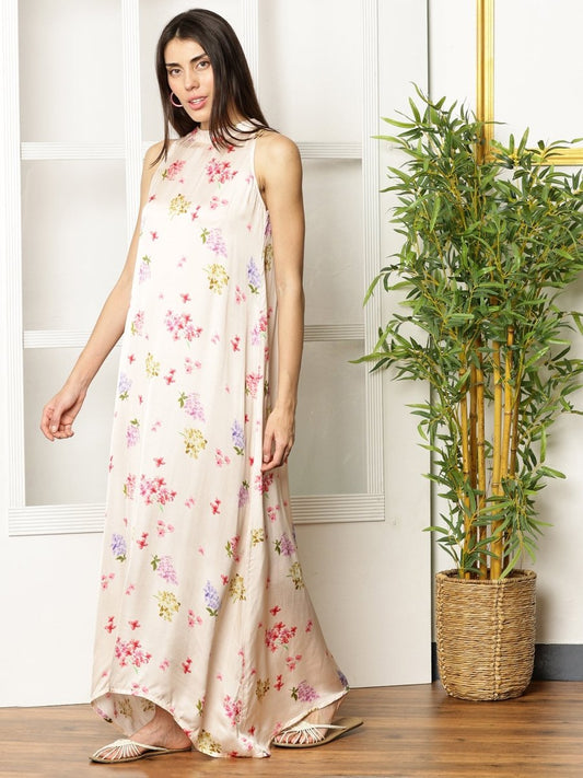 Halter neck Satin Dress For Women