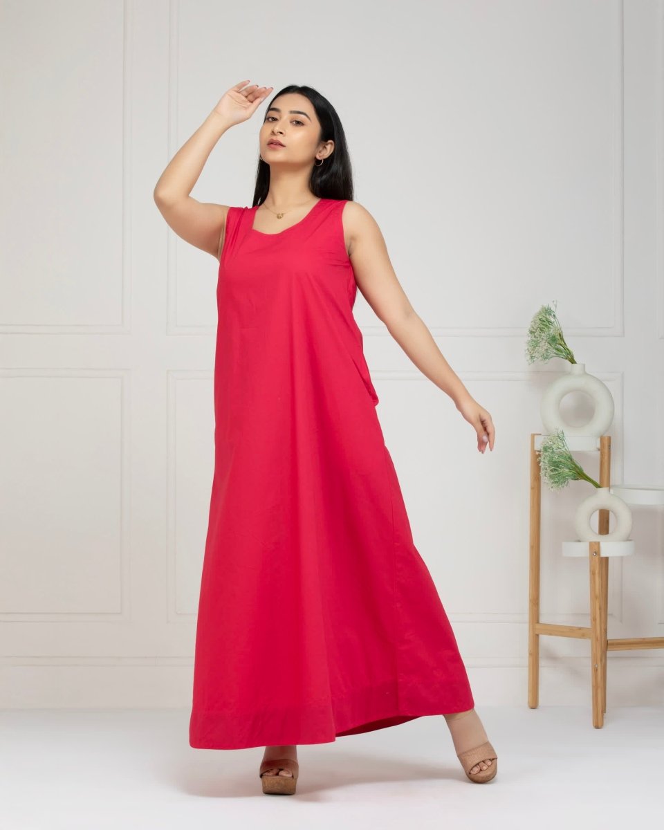 Pink Bloom Maxi Dress For Women