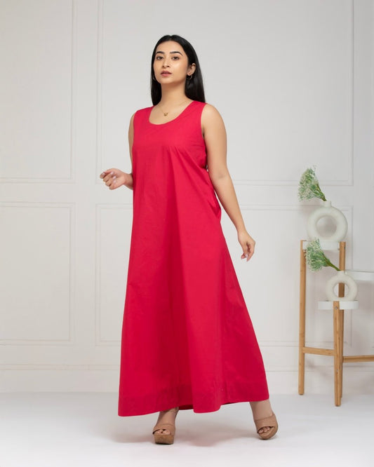 Pink Bloom Maxi Dress For Women