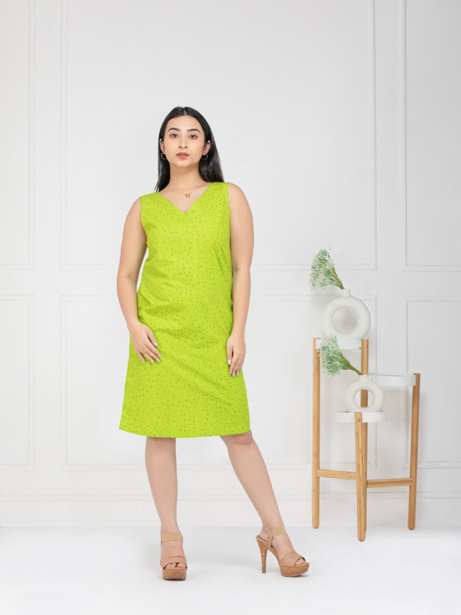 Women Green Aura Short Dress