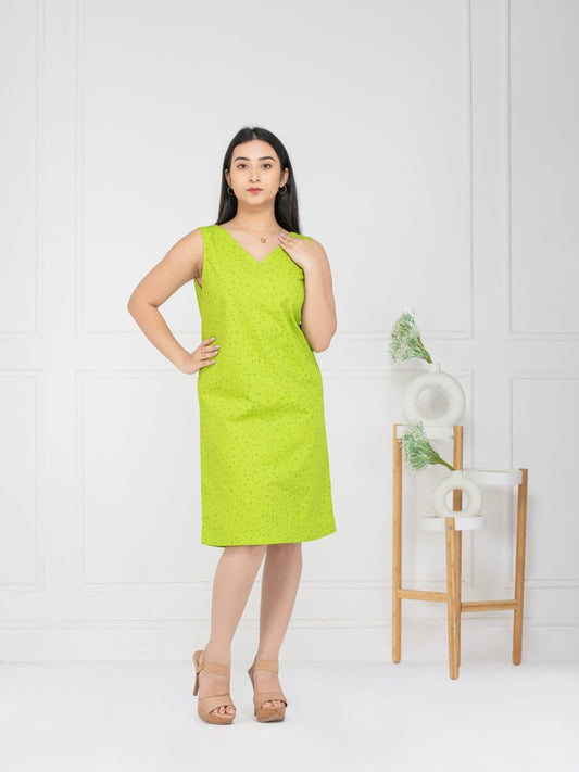 Women Green Aura Short Dress
