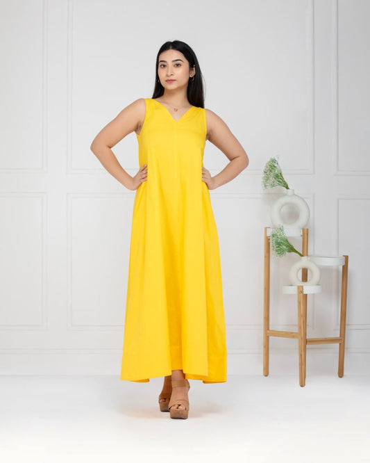 Women Sundrop Cotton Maxi Dress