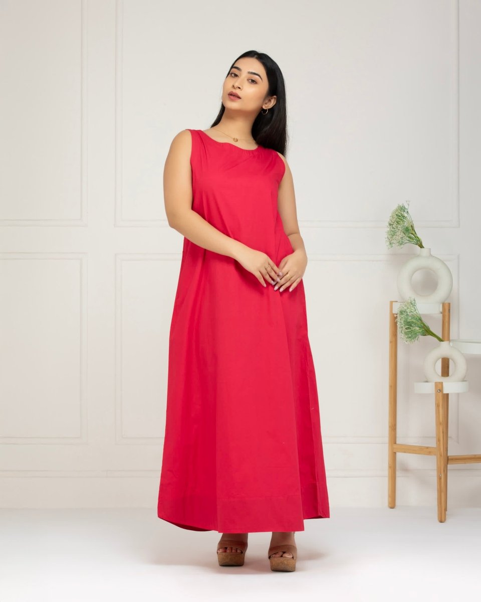 Fuchsia Glow Maxi Dress For Women