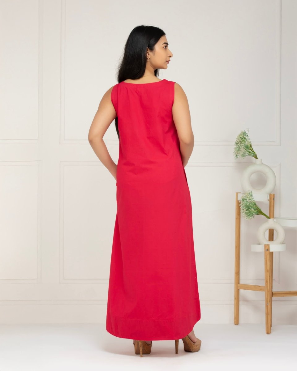Fuchsia Glow Maxi Dress For Women