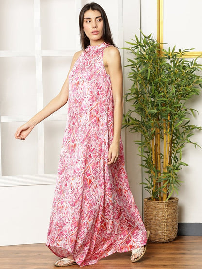 Halter Neck Satin dress For Women