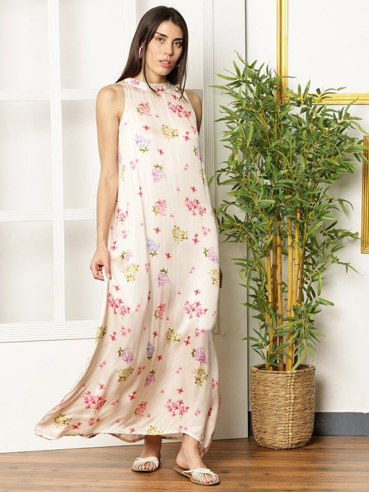 Halter neck Satin Dress For Women