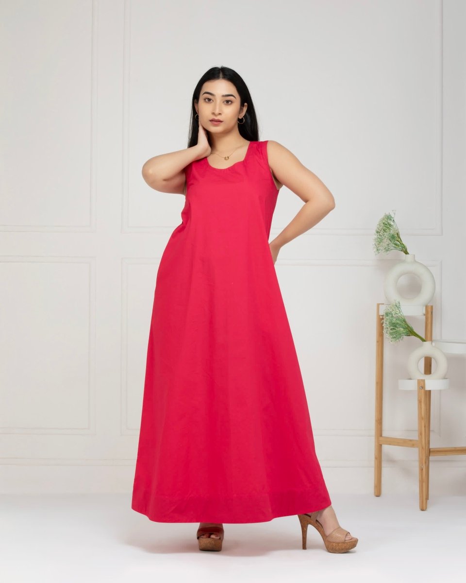 Pink Bloom Maxi Dress For Women
