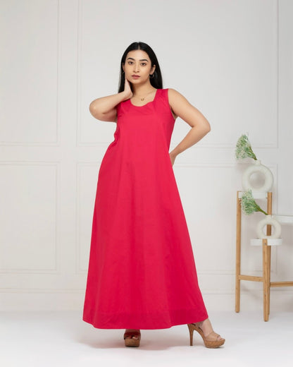 Pink Bloom Maxi Dress For Women