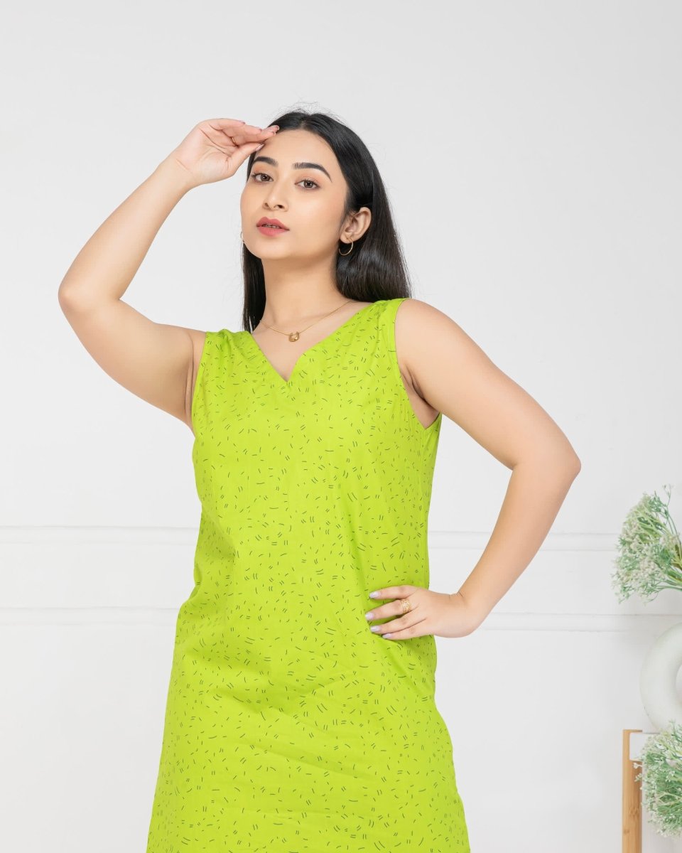 Women Green Aura Short Dress