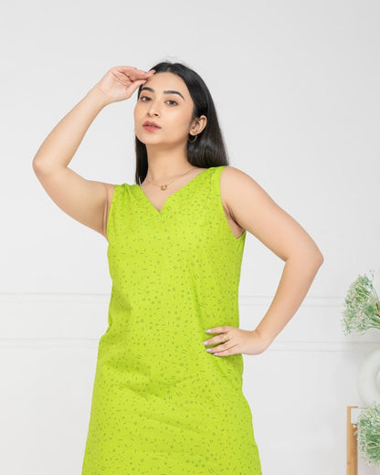 Women Green Aura Short Dress