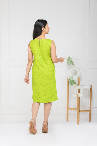 Women Green Aura Short Dress