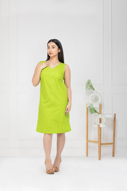 Women Green Aura Short Dress