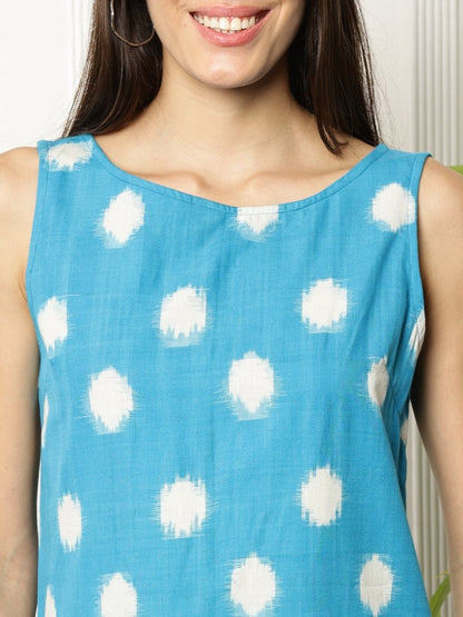 Women Short Dress Ikat