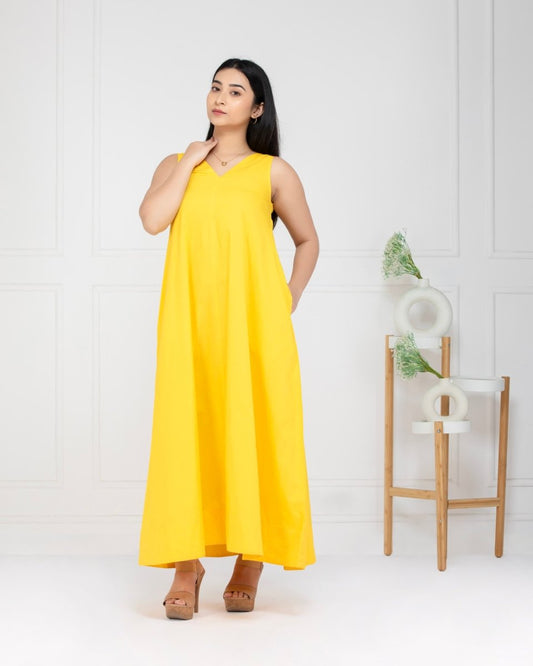 Women Sundrop Cotton Maxi Dress