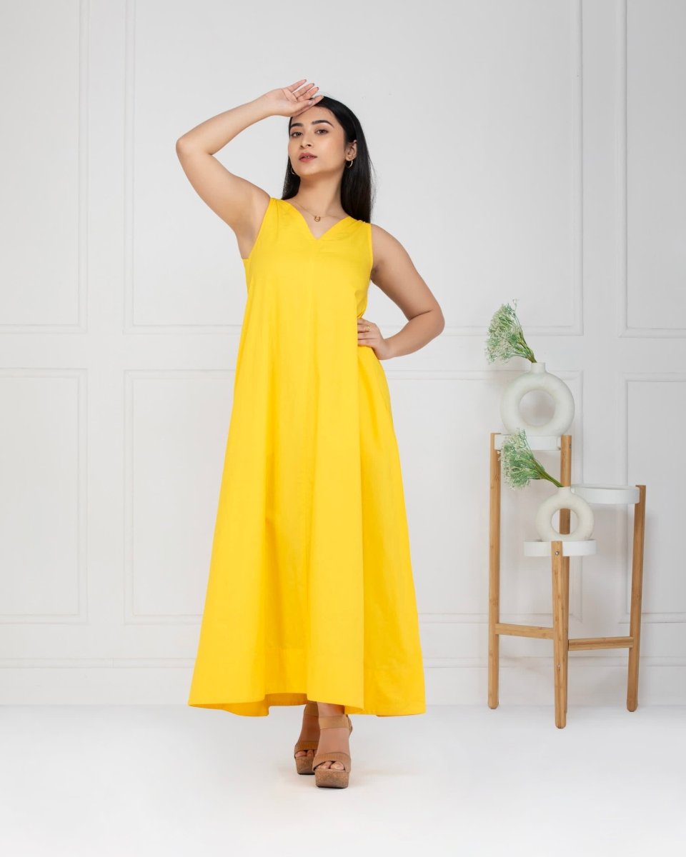 Women Sundrop Cotton Maxi Dress